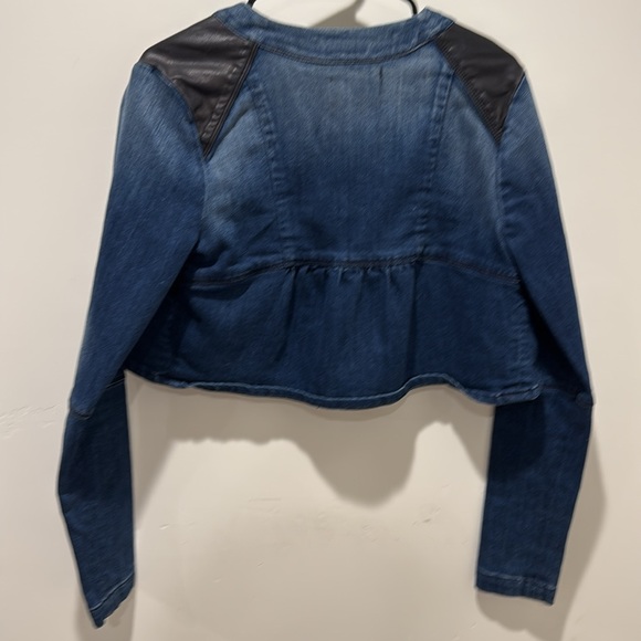 7 For All Mankind fringe denim cropped jacket size S - Picture 4 of 6